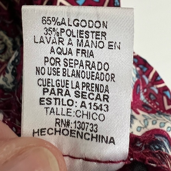 Umgee Boho Babydoll Tunic Mini Dress Size S - Picture 6 of 6